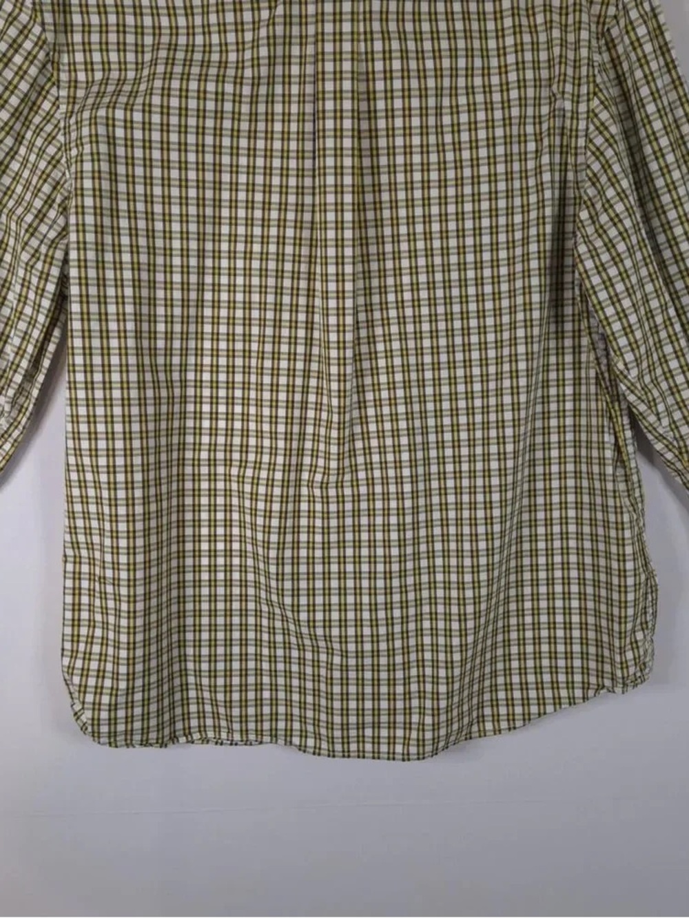 Men's Olive Green Plaid Button-Up Shirt